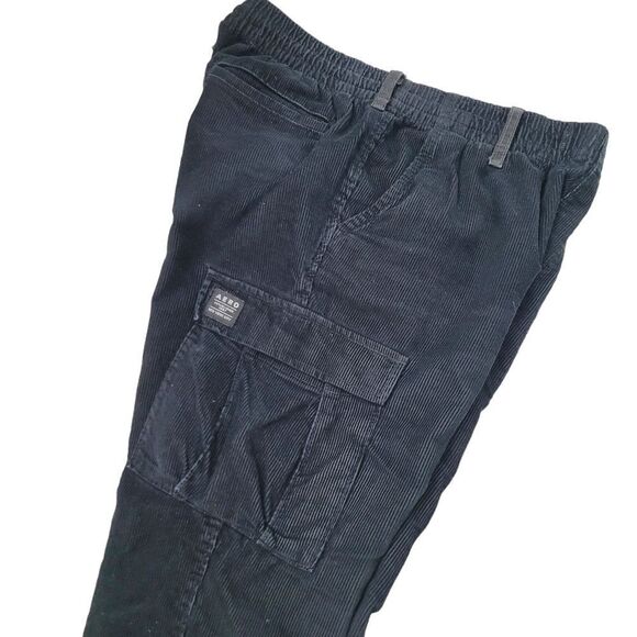2/$20 Aeropostale Plain Navy Blue Cargo Jogger Pants Size: 31 - Picture 3 of 8